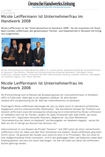 Unternehmerfrau des Jahres 2008 Deutsche Handwerkszeitung